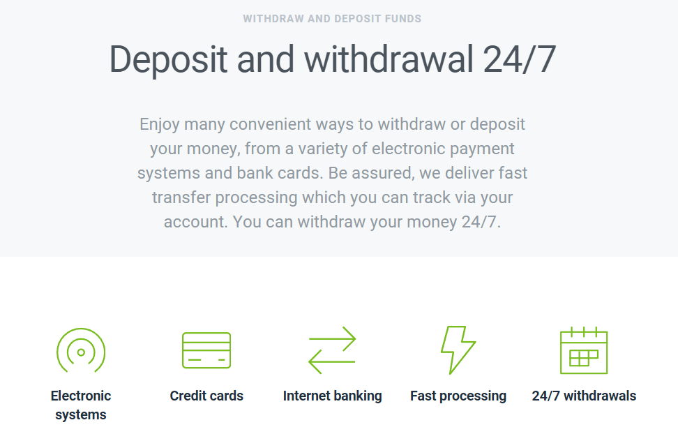 Deposit and Withdrawal