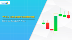 A White Marubozu candlestick pattern illustrating a bullish trend in financial markets, characterized by a long body and small wicks.